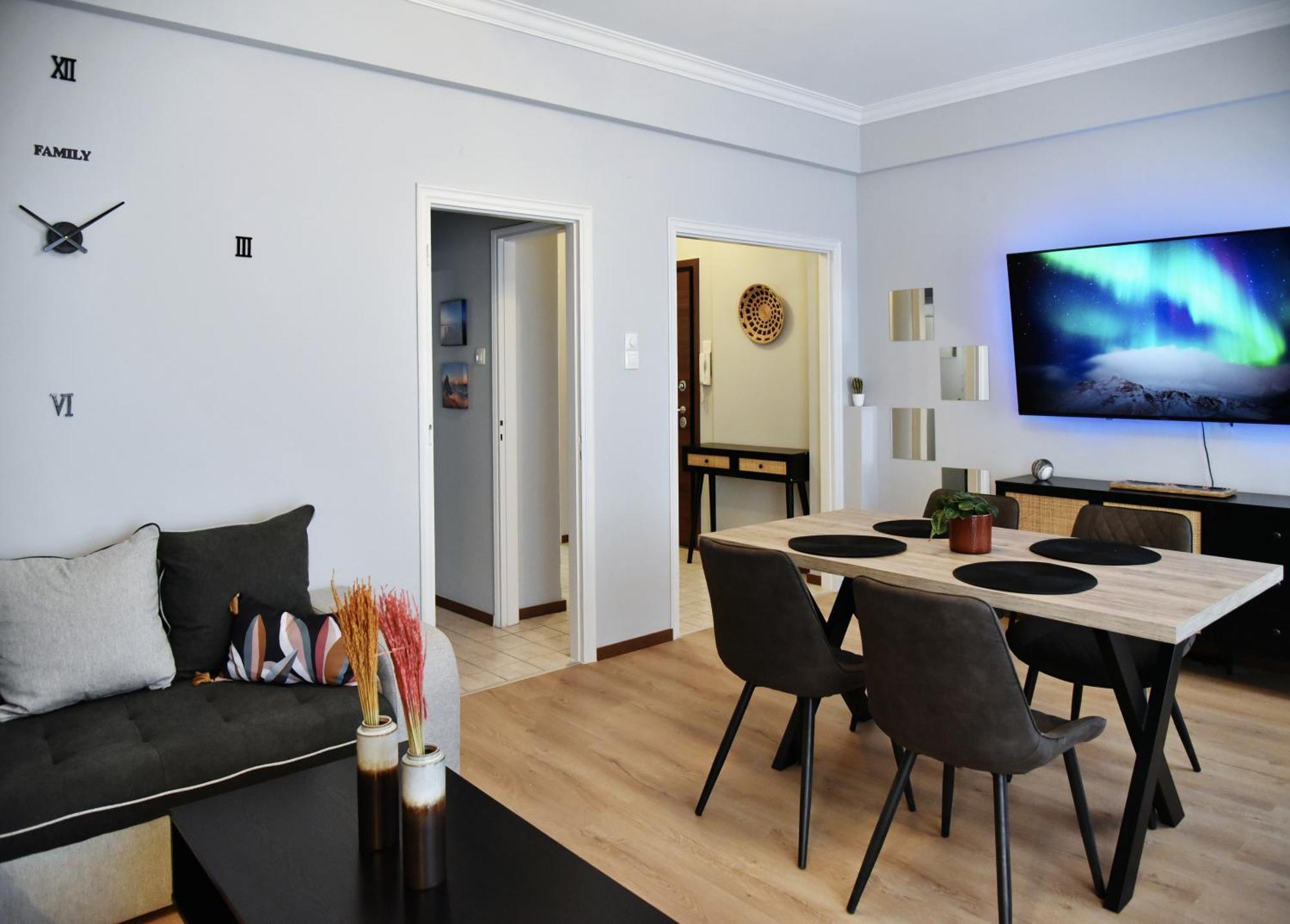 Kipseli New Modern & Cozy 65Tv Netflix Apartment Athena Bagian luar foto